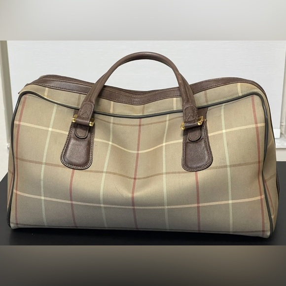 Burberry Prorsum  Leather Weekender 45 Cm Nova Check Bag - Picture 4 of 4